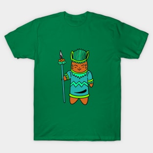 Cartoon spear warrior T-Shirt